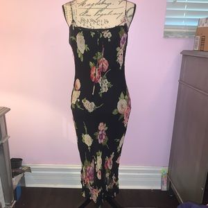 Black floral dress